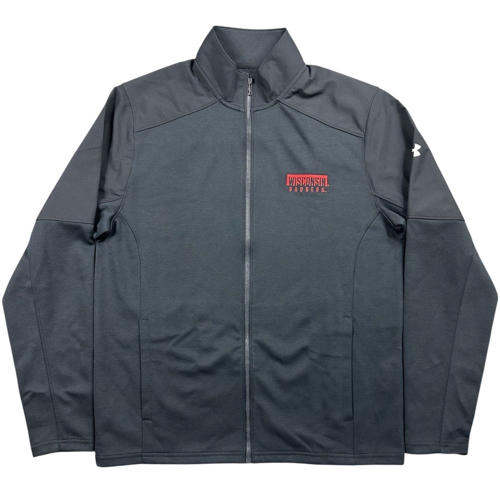 Under Armour Wisconsin Badgers Jacket Mens Medium Summit Collegiate Full-Zip NEW